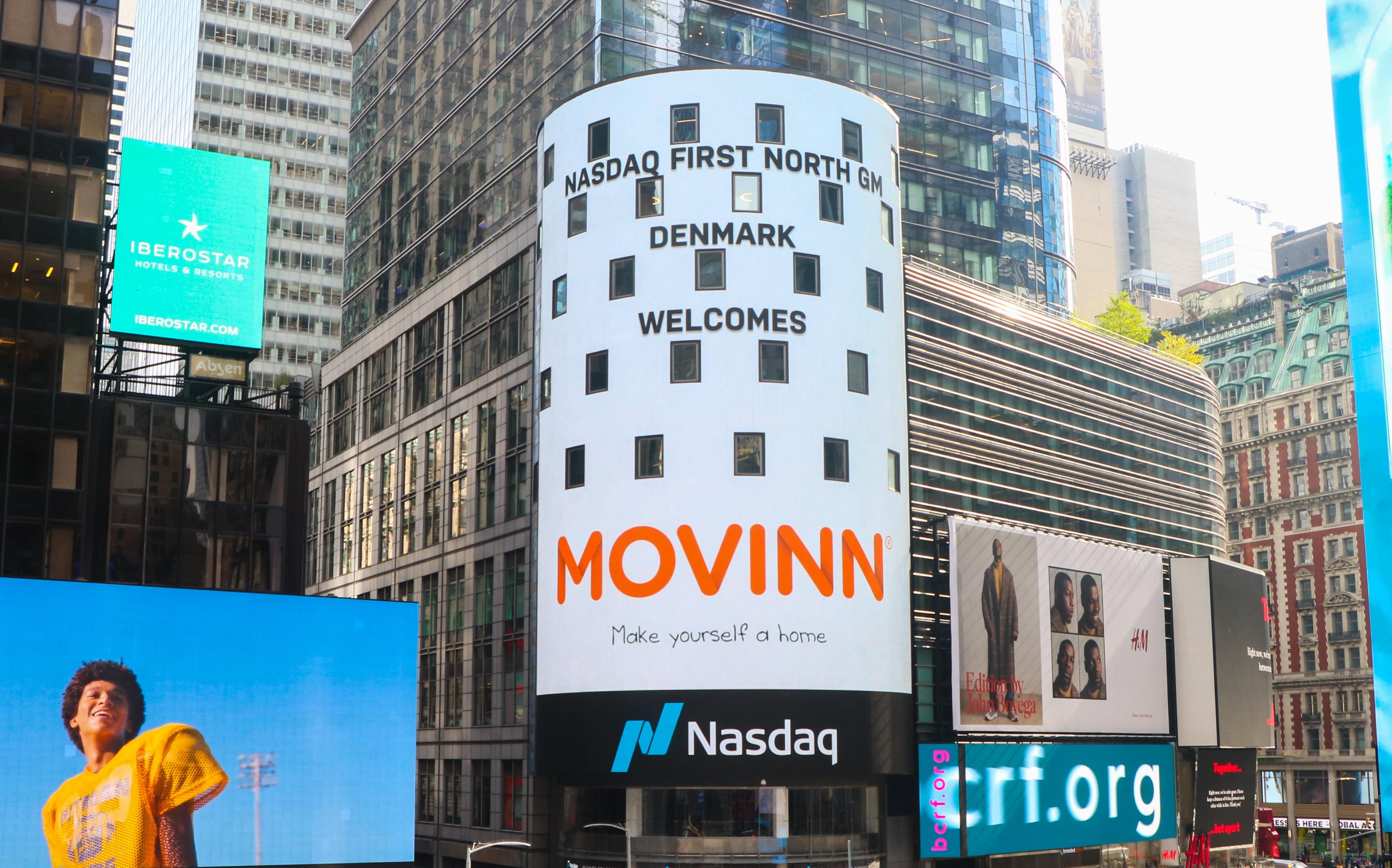 Movinn IPO announcement in Time Square, New York