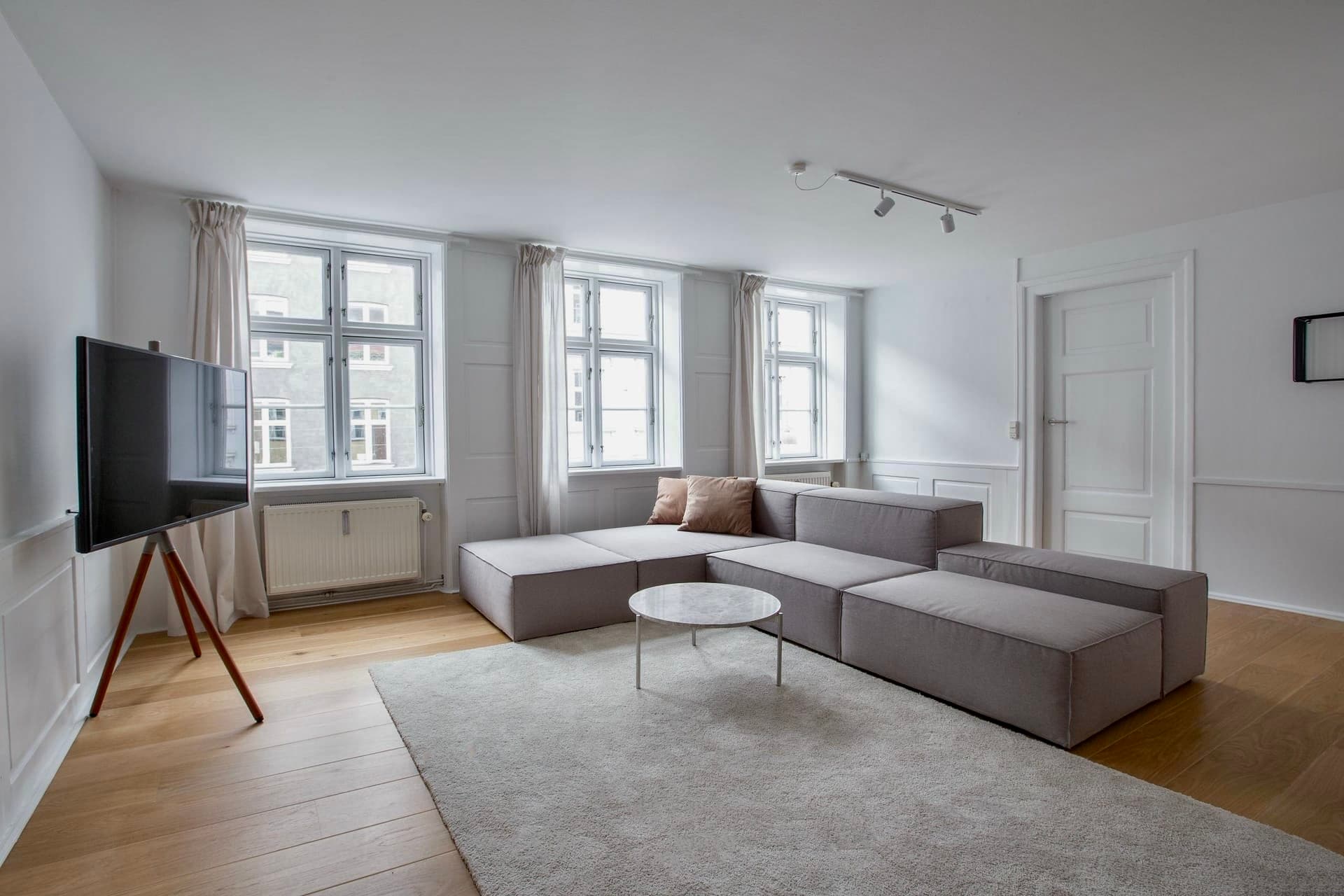 Simple bedroom of a Copenhagen Coliving apartment