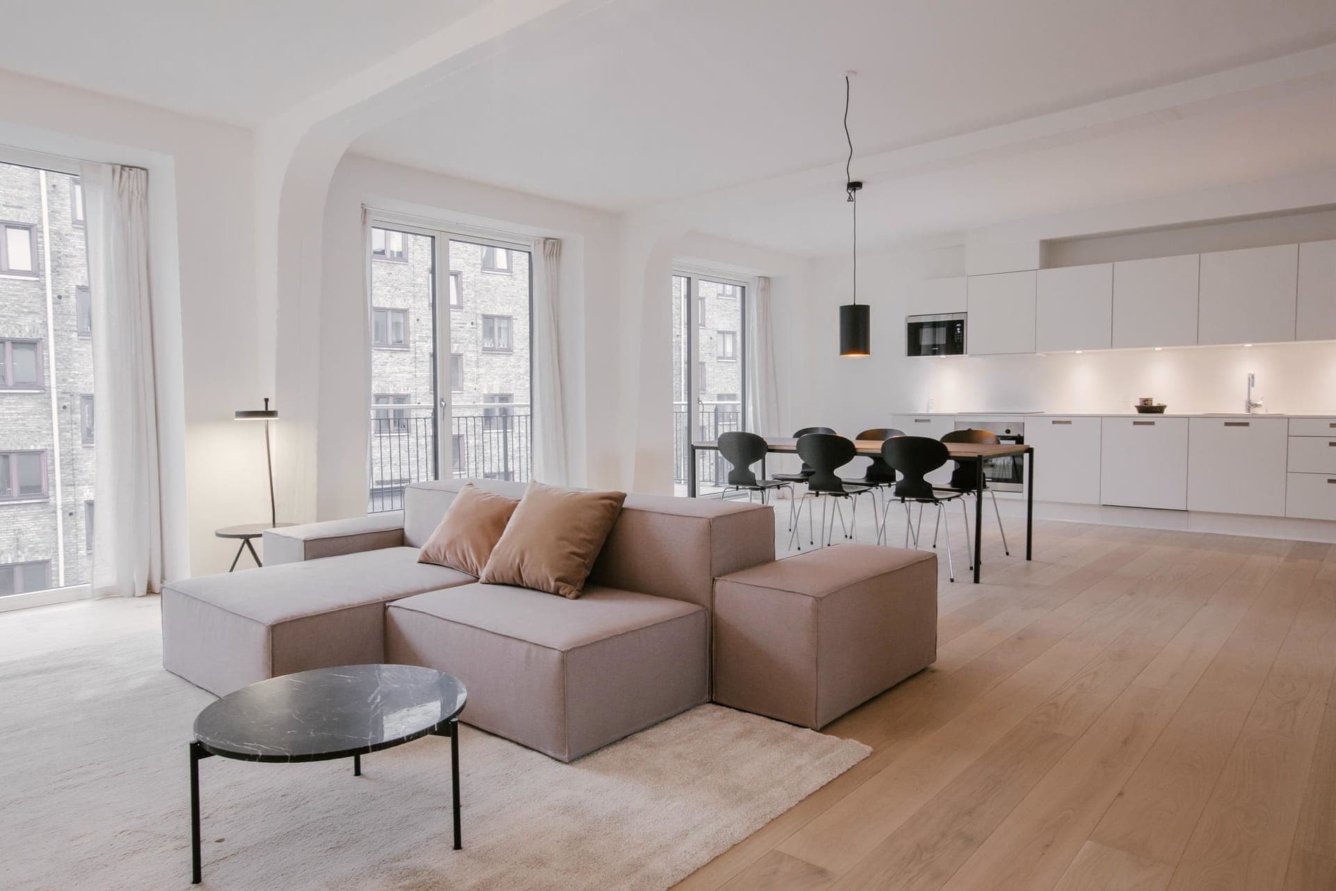 Simple bedroom of a Copenhagen Coliving apartment