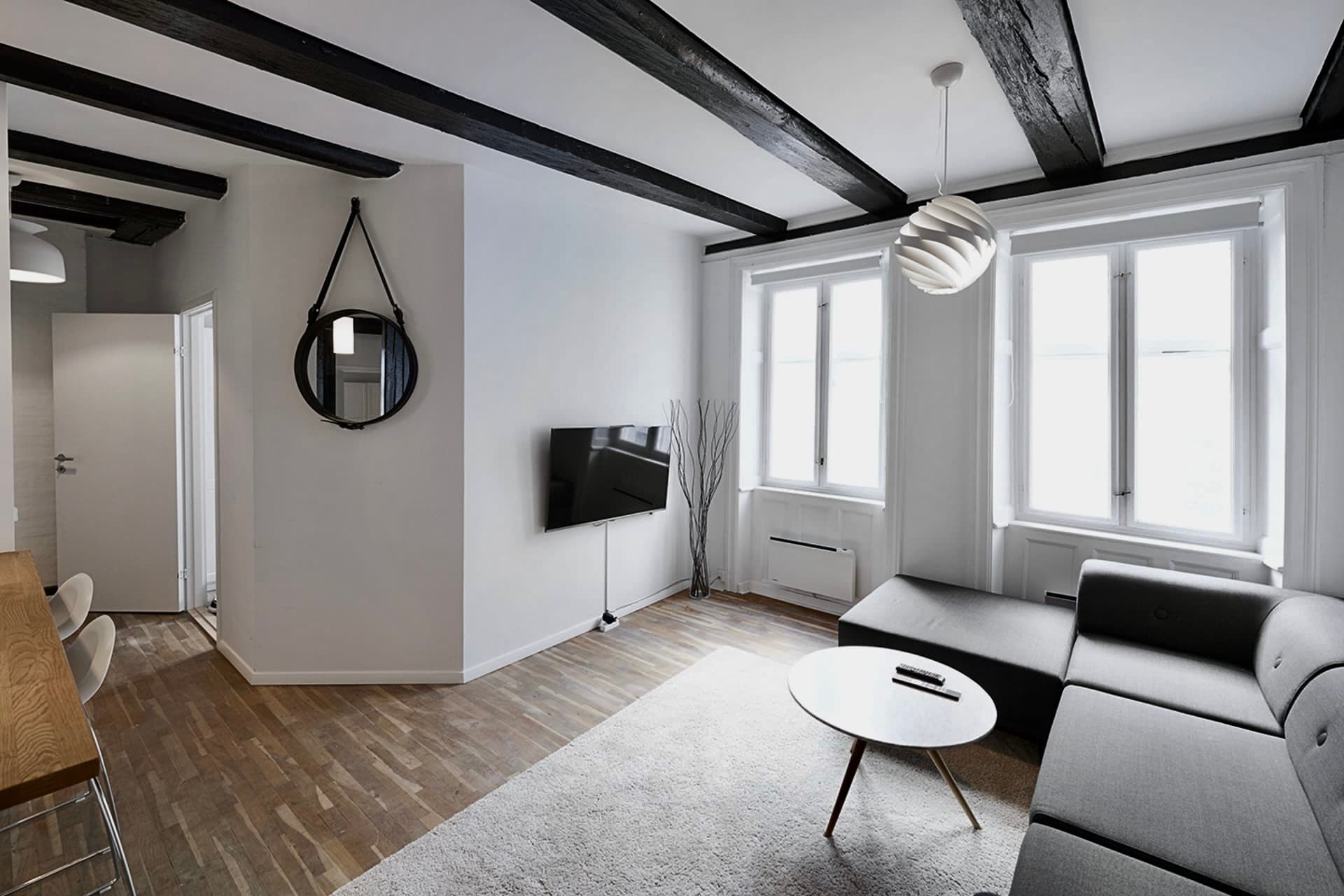 Simple bedroom of a Copenhagen Coliving apartment