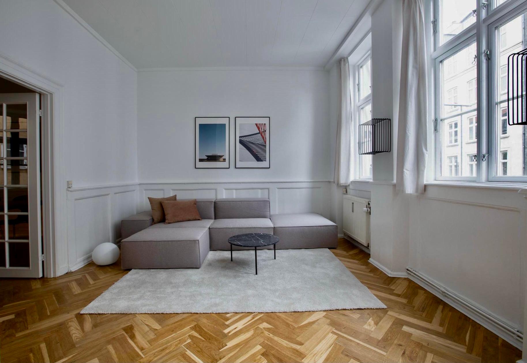 Simple bedroom of a Copenhagen Coliving apartment